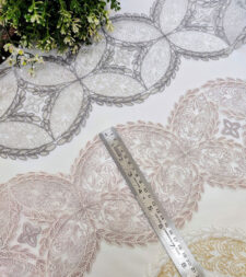 Mosaic Motif Corded Embroidery Lace No 647c