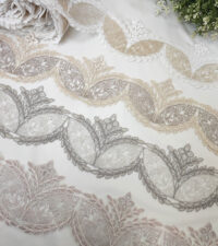 Mosaic Leaf Corded Embroidery Lace No 648