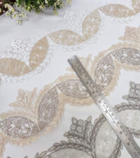 Mosaic Leaf Corded Embroidery Lace No 648c