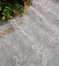 Outline Embroidery Floral Net Lace No 657a