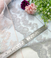 Intricate Floral Embroidery Net Lace No 654b