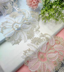 Vintage Motif Corded Embroidery Lace No 653
