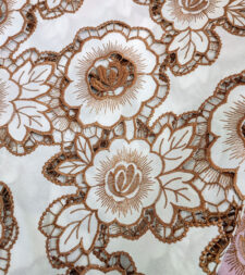 Rose Design Cutwork Korean Fabric No 672d