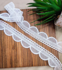 Checked Scallop Edging Net Lace No 665