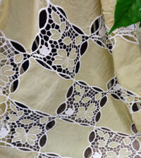 Cutwork Floral Diamond Fabric No 677b