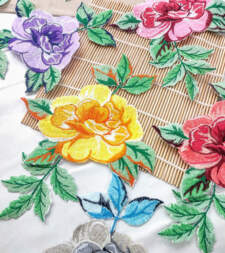 Floral Embroidered Applique No 707c