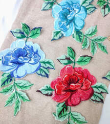 Floral Embroidered Applique No 707b