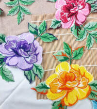 Floral Embroidered Applique No 707a