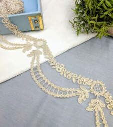 Chandelier Scallops Zari Cord Lace No 713