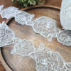 Rose Design Outline Cord Embroidery With Sequins Lace No 719