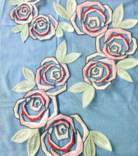 Geometric Rose Sequins Applique No 735