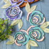 Geometric Rose Sequins Applique No 734