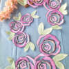 Geometric Rose Sequins Applique No 736