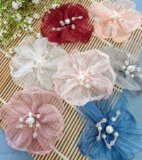 Crushed Net Flared Flowers Item No 764a