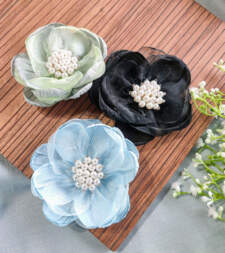 Satin With Net Handmade Flowers Item No 755a