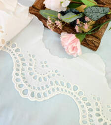 Wave Design Eyelet Hakoba Lace No 743