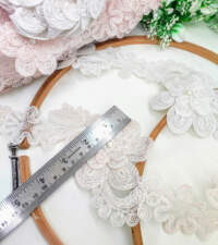 3D Floral Cord Lace No 794b