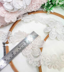 3D Floral Cord Lace No 794b