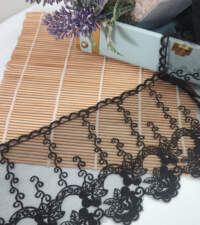 Black Floral Net Lace No 781