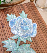 Wild Rose Sequins Applique Item No 788a