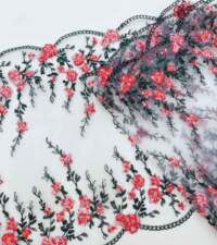 Gardenia 3 Floral Embroidered Net Lace No 816c