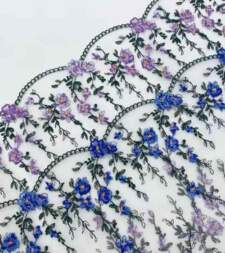 Gardenia 3 Floral Embroidered Net Lace No 816d