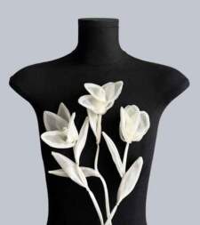 Magnolia Crushed Organza Flowers Item No 792