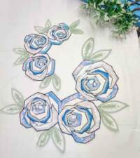 Geometric Rose Sequins Applique No 821d