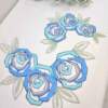 Geometric Rose Sequins Applique No 821