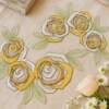 Geometric Rose Sequins Applique No 821