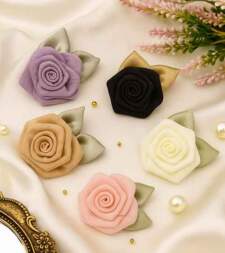 Rose Roulette Textured Fabric Flowers Item No 810