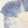 Baby Blue Rose Embroidered Net Lace No 833