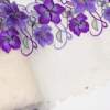 Purple Floral Embroidery Net Lace No 838