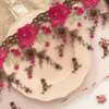 Rani Pink Floral Embroidery Net Lace No 839