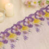 Floral Embroidery On Net Lace No 834