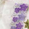 Purple Floral Embroidery Net Lace No 838