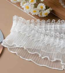 Double Layer Frill Net Lace No 829b