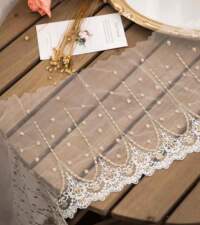 Vintage Design Net With Zari Embroidery Lace No 827a