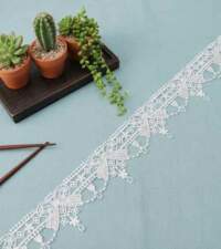 Vintage Bow Design Sequins Guipure Lace No 873
