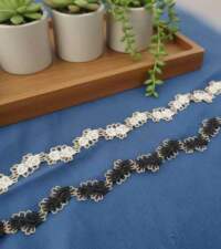 Tiny Rose Edging Zari Guipure Lace No 864