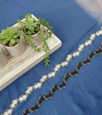 Tiny Rose Edging Zari Guipure Lace No 864a
