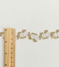 Tiny Rose Edging Zari Guipure Lace No 864b