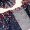 Black And Bold Floral Embroidered Tulle Net Lace No 781