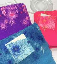 Bright Colored Net Embroidered Lace No 831c