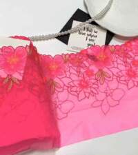 Bright Colored Net Embroidered Lace No 831d