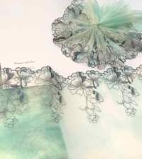Shaded Apple Green Tulle Net Lace No 783