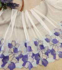 Floral Embroidered Tulle Net Lace No 889