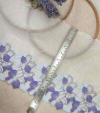 Floral Embroidered Tulle Net Lace No 889b
