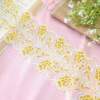 Gold Flowers Chantilly Border Lace No 918