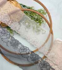 Rose Design Net Border Lace No 903a
